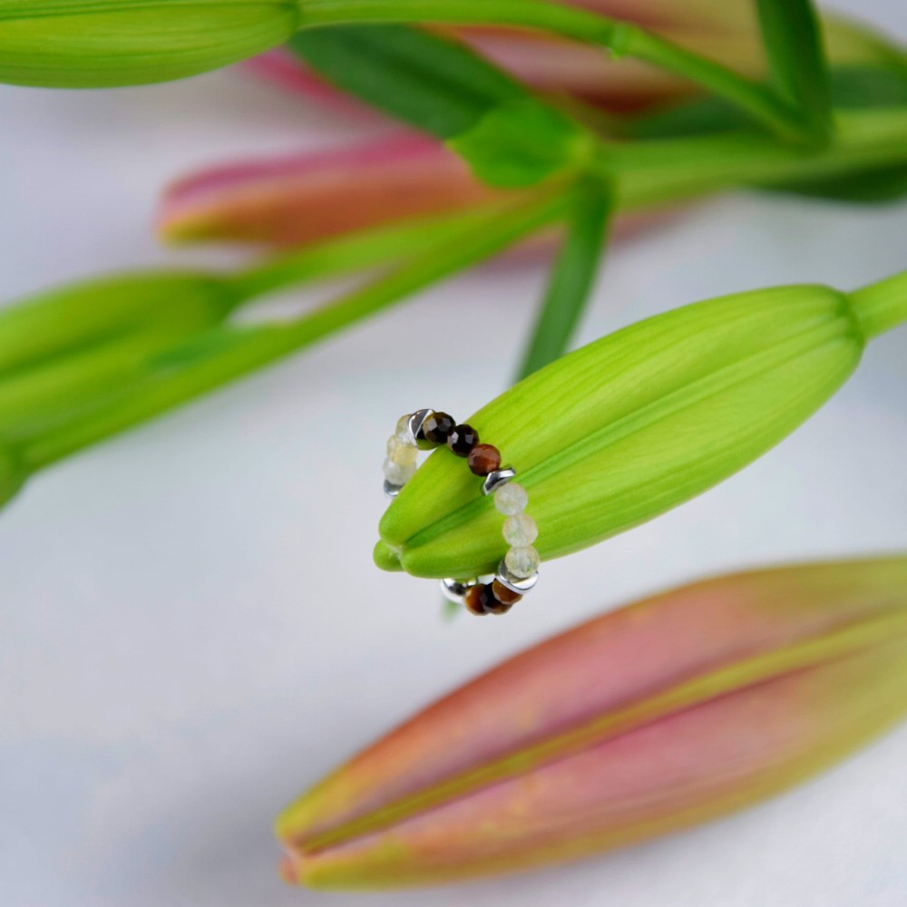 Pierścionek Tygrysie Oko Cytryn