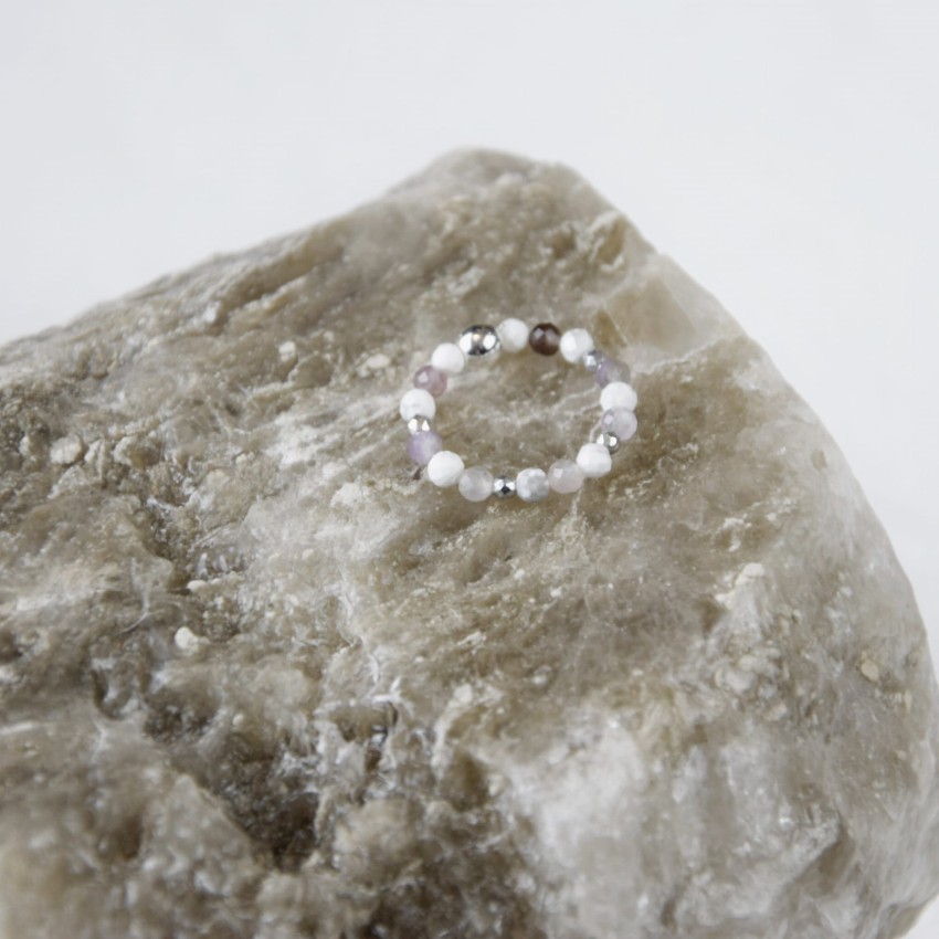 Pierścionek Ametyst Howlit