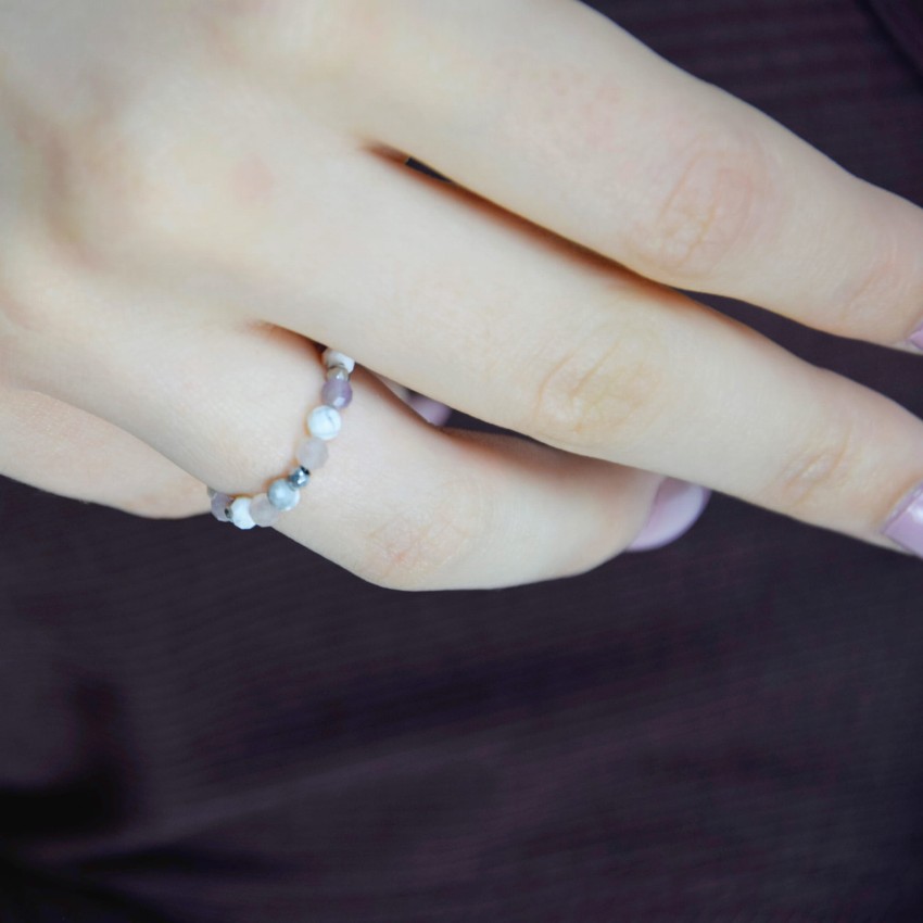 Pierścionek Ametyst Howlit