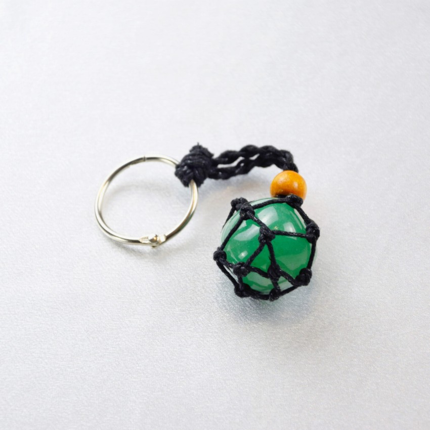 Brelok z naturalnym kamieniem Awenturyn na sznurku