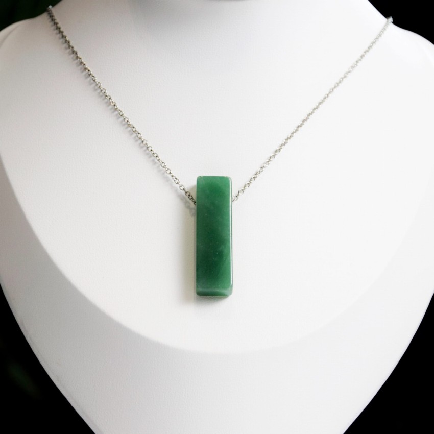 Naturalny kamień Awenturyn na łańcuszku