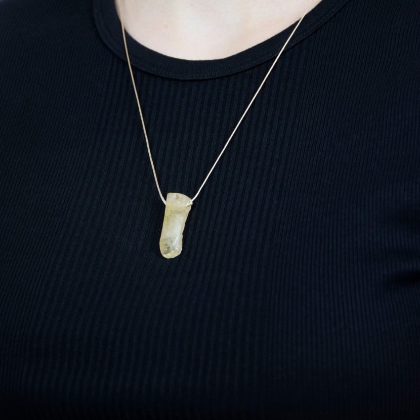 Naturalny kamień Cytryn na nitce regulowanej