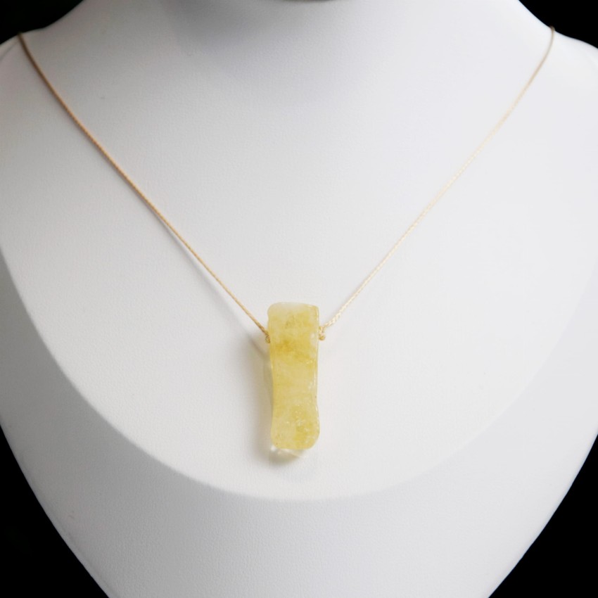 Naturalny kamień Cytryn na nitce regulowanej
