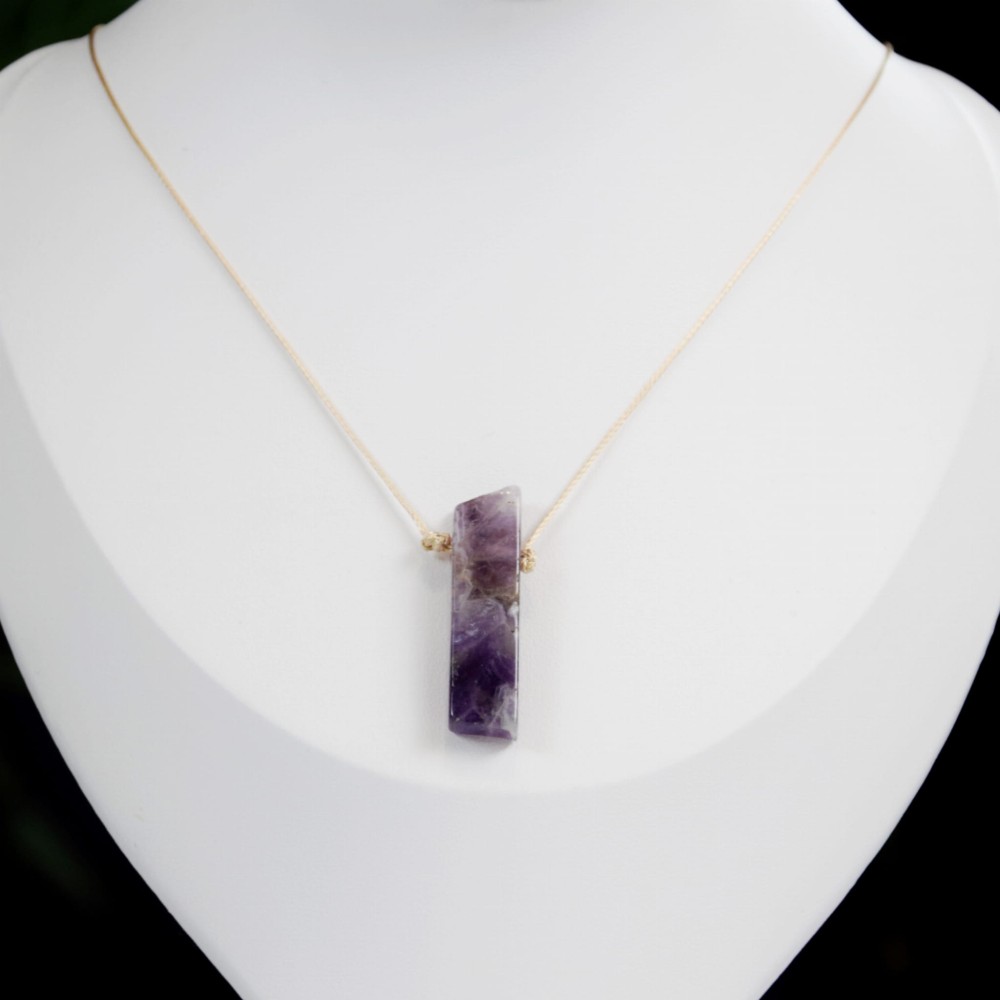 Naturalny kamień Ametyst na nitce regulowanej