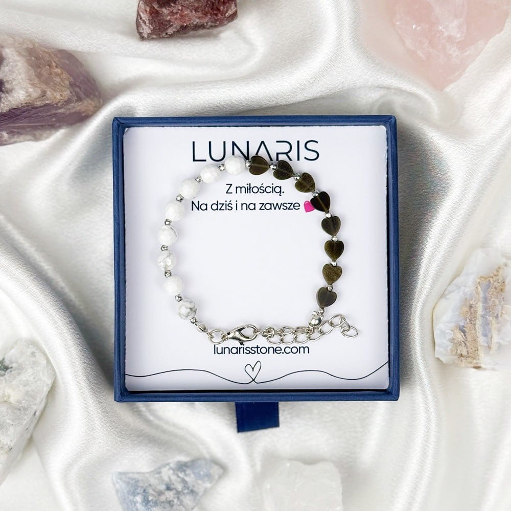 Howlit Obsydian bransoletka na łańcuszku.jpg