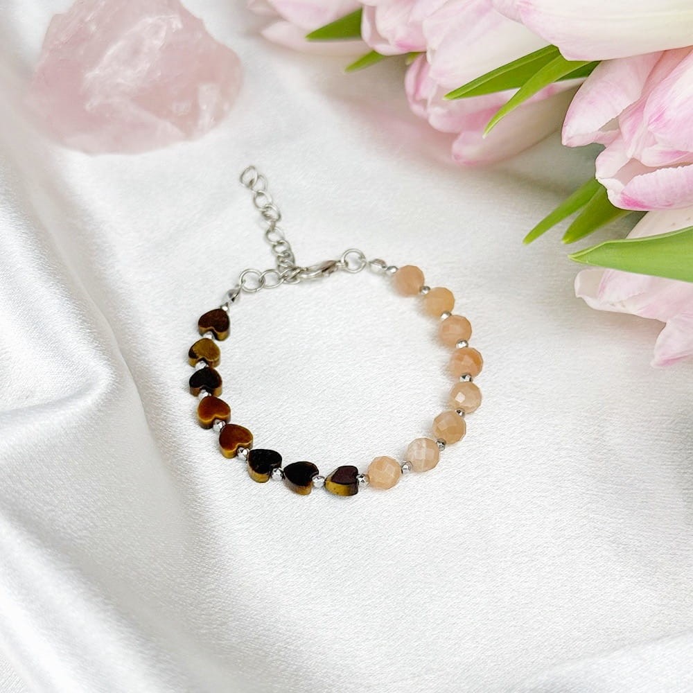 Kamień Słoneczny Tygrysie Oko bransoletka na łańcuszku.jpg