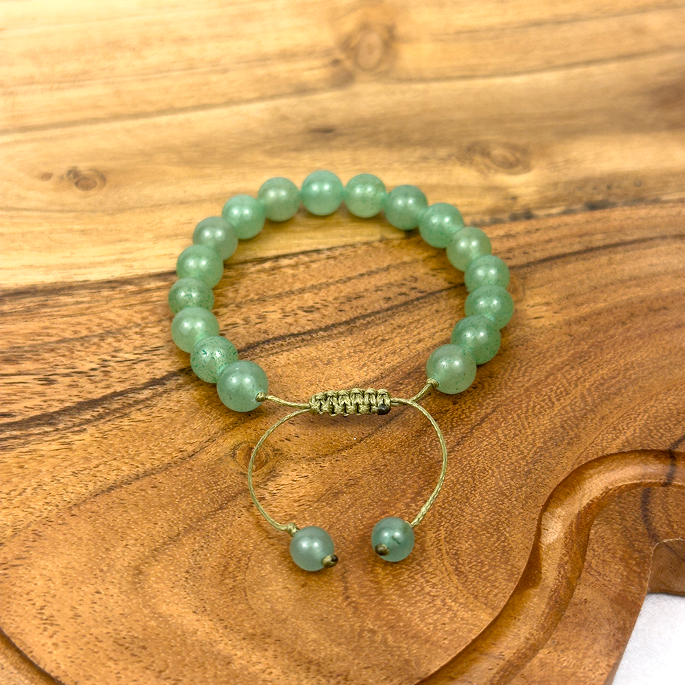 Bransoletka AWENTURYN 8 mm na sznurku