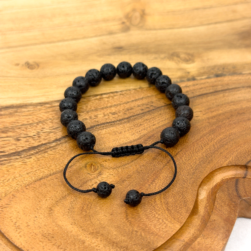 Bransoletka LAWA 8 mm na sznurku