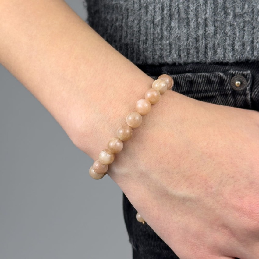 Bransoletka KAMIEŃ SŁONECZNY 8 mm na sznurku