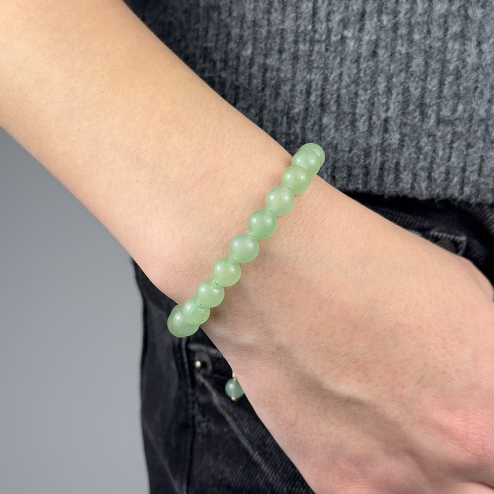 Bransoletka AWENTURYN 8 mm na sznurku