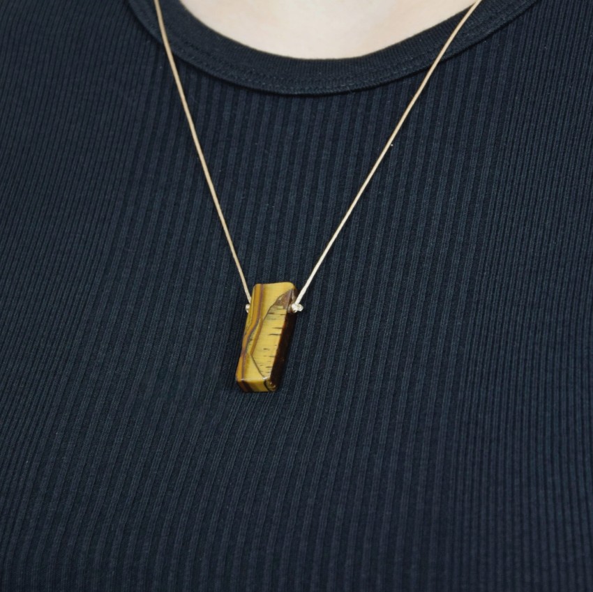 Kamień Tygrysie Oko na nitce