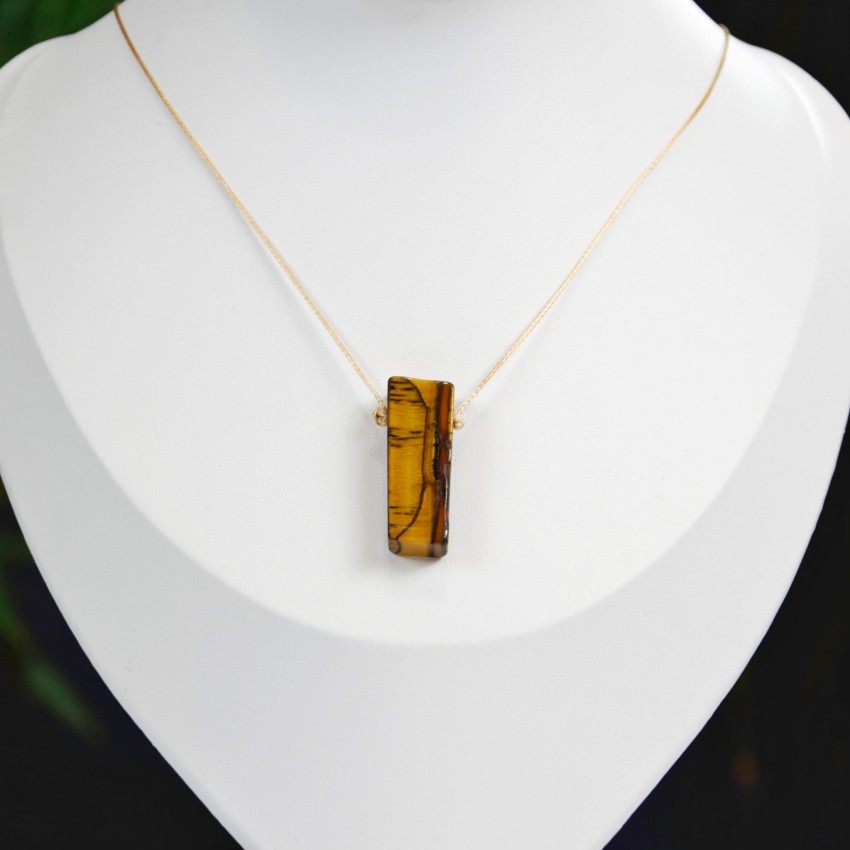 Kamień Tygrysie Oko na nitce