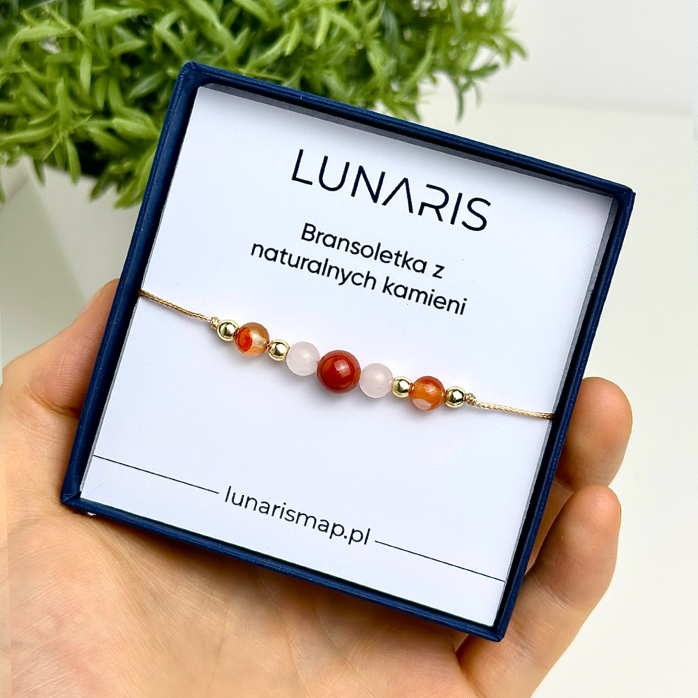 Rozowy kwarc - Karneol