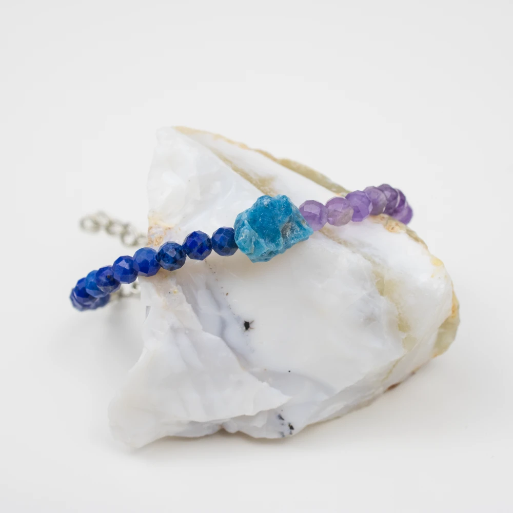 Bransoletka Apatyt Lapis Lazuli Ametyst na łańcuszku_.png