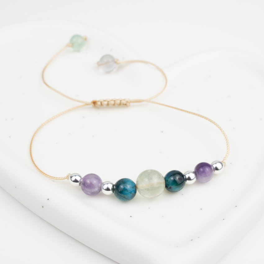 Ametyst - Tygrysie oko - Fluoryt