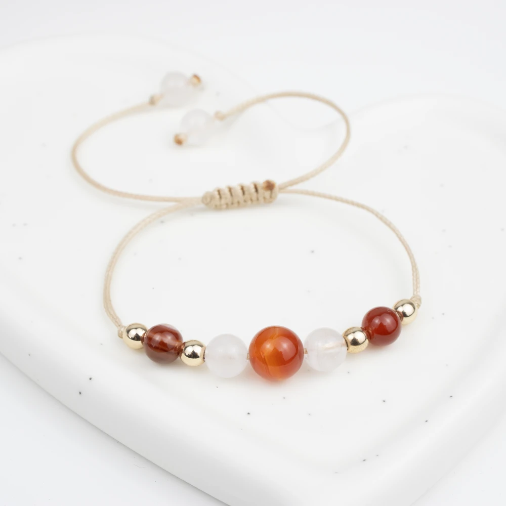 Rozowy kwarc - Karneol