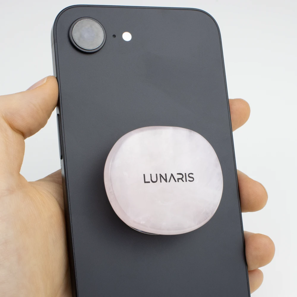 Uchwyt na telefon z Różowego Kwarcu