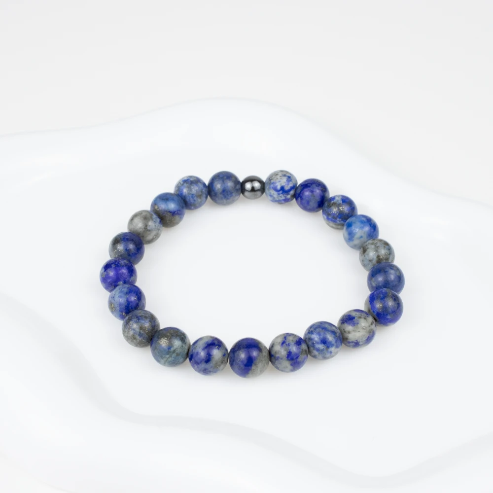Bransoletka Lapis Lazuli jednolita na gumce.png