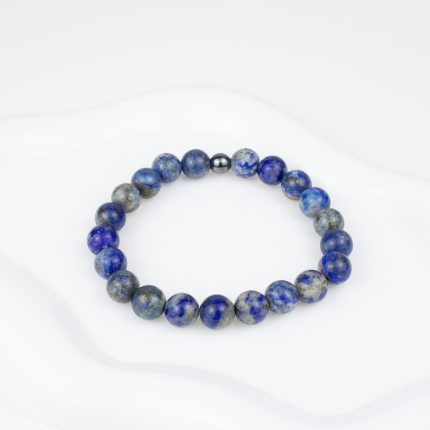Bransoletka Lapis Lazuli jednolita na gumce.png