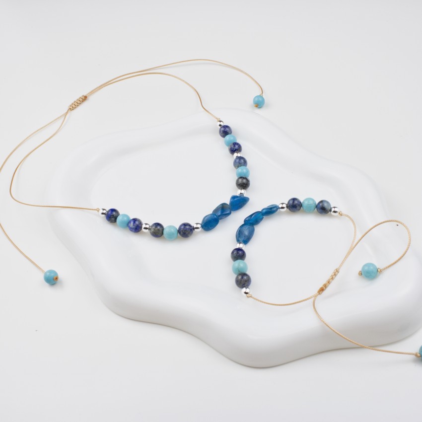 Zestaw - Apatyt Turkus Lapis Lazuli