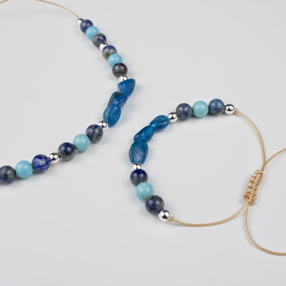 Zestaw - Apatyt Turkus Lapis Lazuli