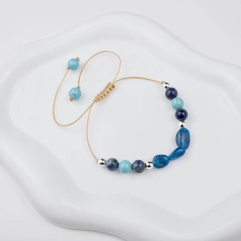 Bransoletka - Apatyt Turkus Lapis Lazuli
