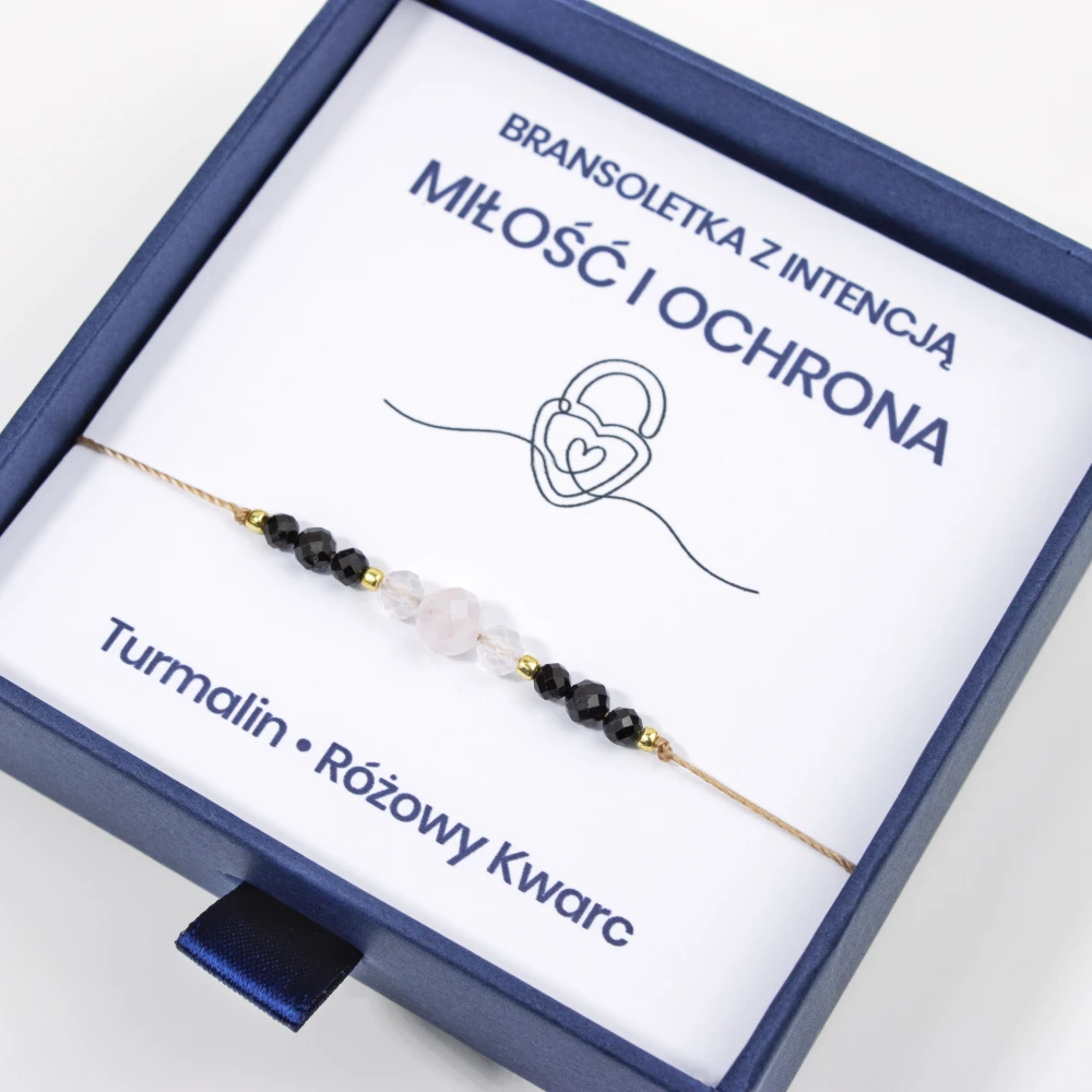 Miłość i Ochrona - Turmalin i Różowy Kwarc