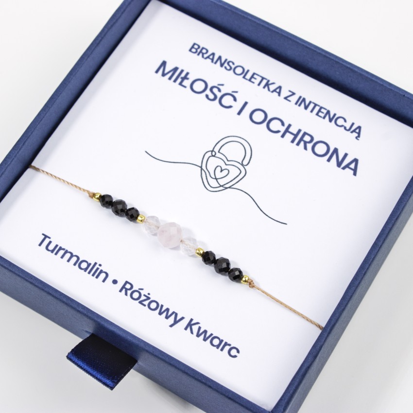 Miłość i Ochrona - Turmalin i Różowy Kwarc