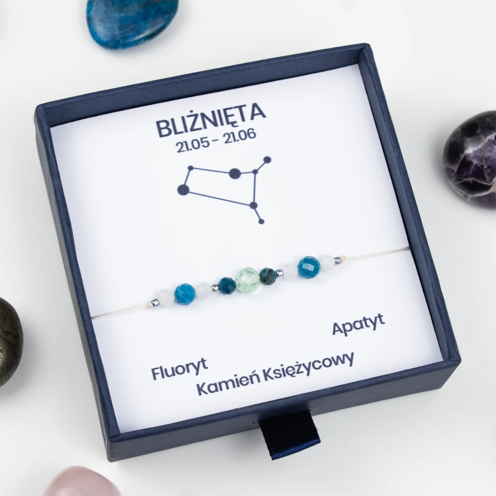 Bliżnięta - Fluoryt, Kamień Księżycowy, Apatyt.png