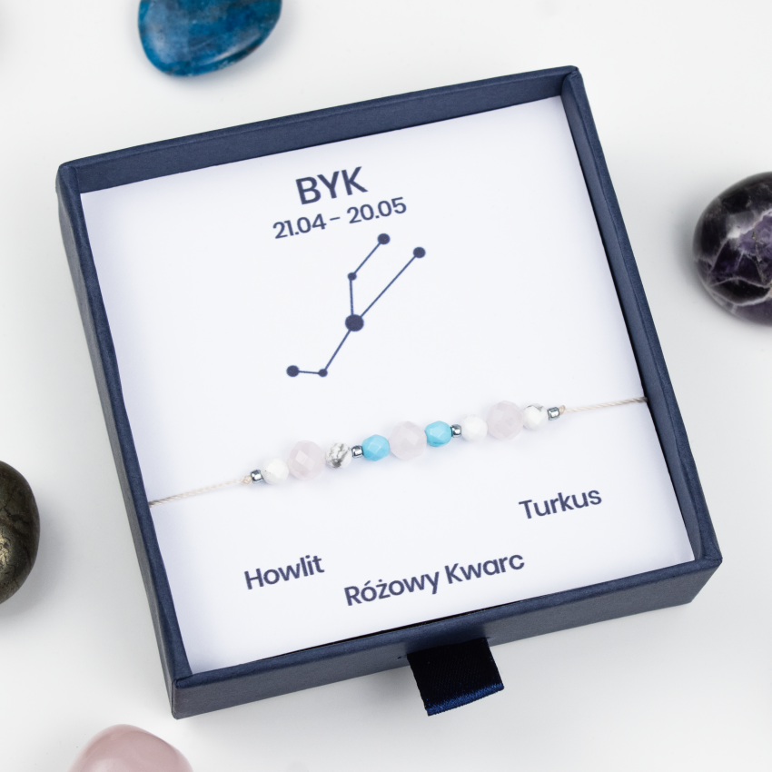 Byk - Howlit, Różowy Kwarc, Turkus.png