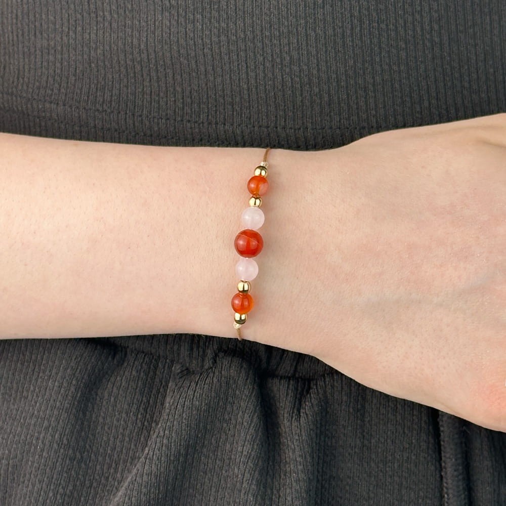 Rozowy kwarc - Karneol