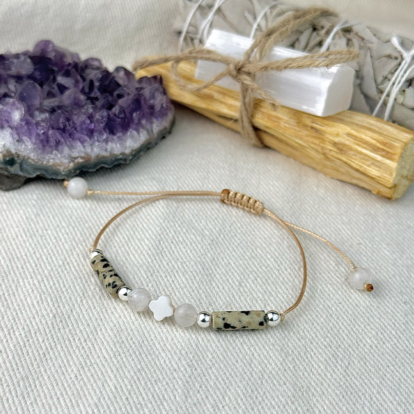 Bransoletka Kamień Księżycowa JASPIS DALMATYŃSKI Perła.png