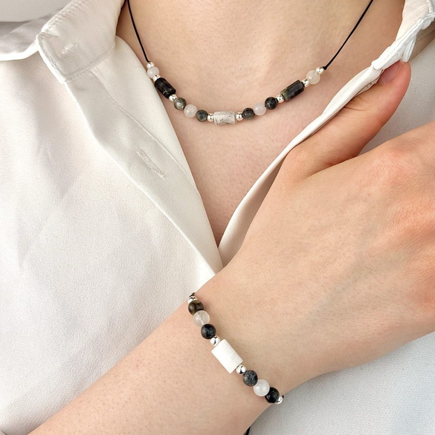 Zestaw - Czarny Kwarc Jadeit Czarny Labradoryt.jpg