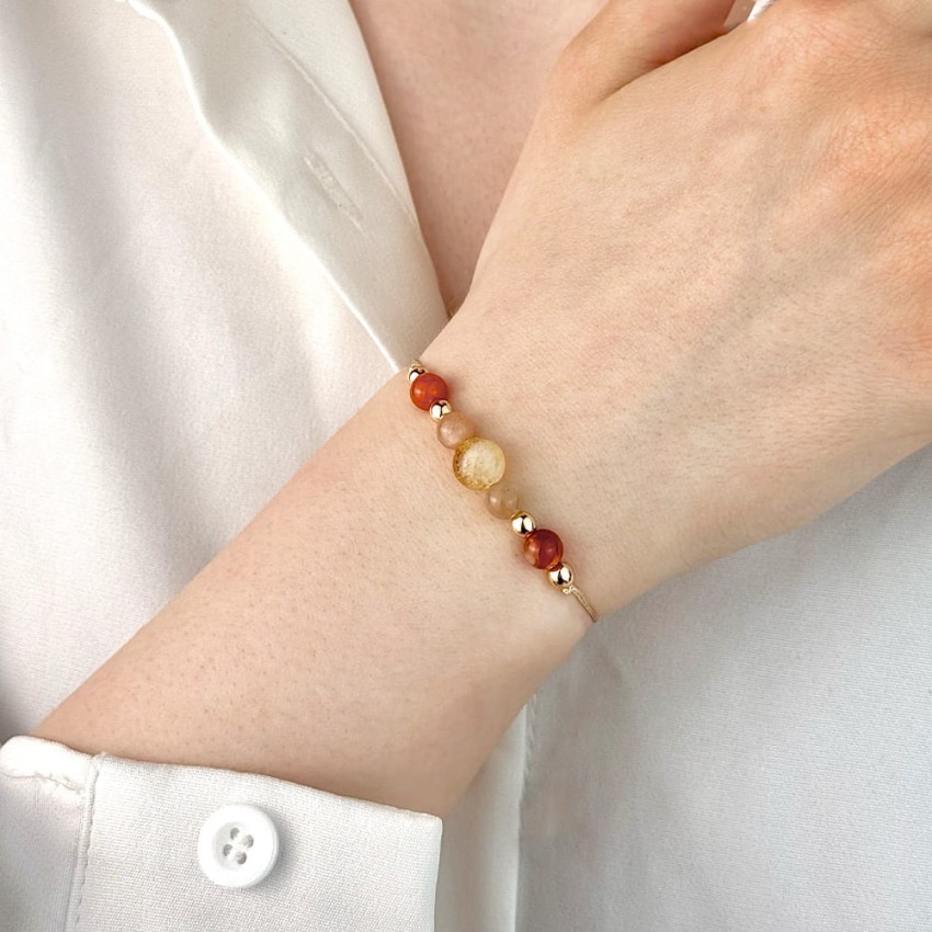 Bransoletka - Kamień Sloneczny Cytryn Karneol.jpg