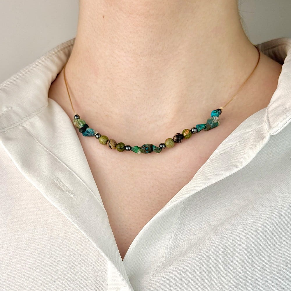 Naszyjnik - Rodonit Unakit Turkus.jpg