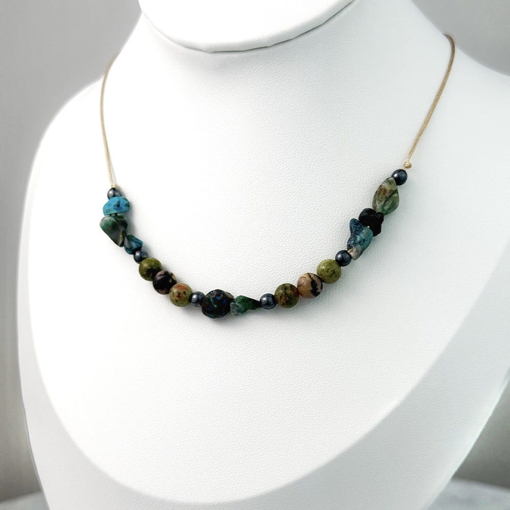 Naszyjnik - Rodonit Unakit Turkus.jpg