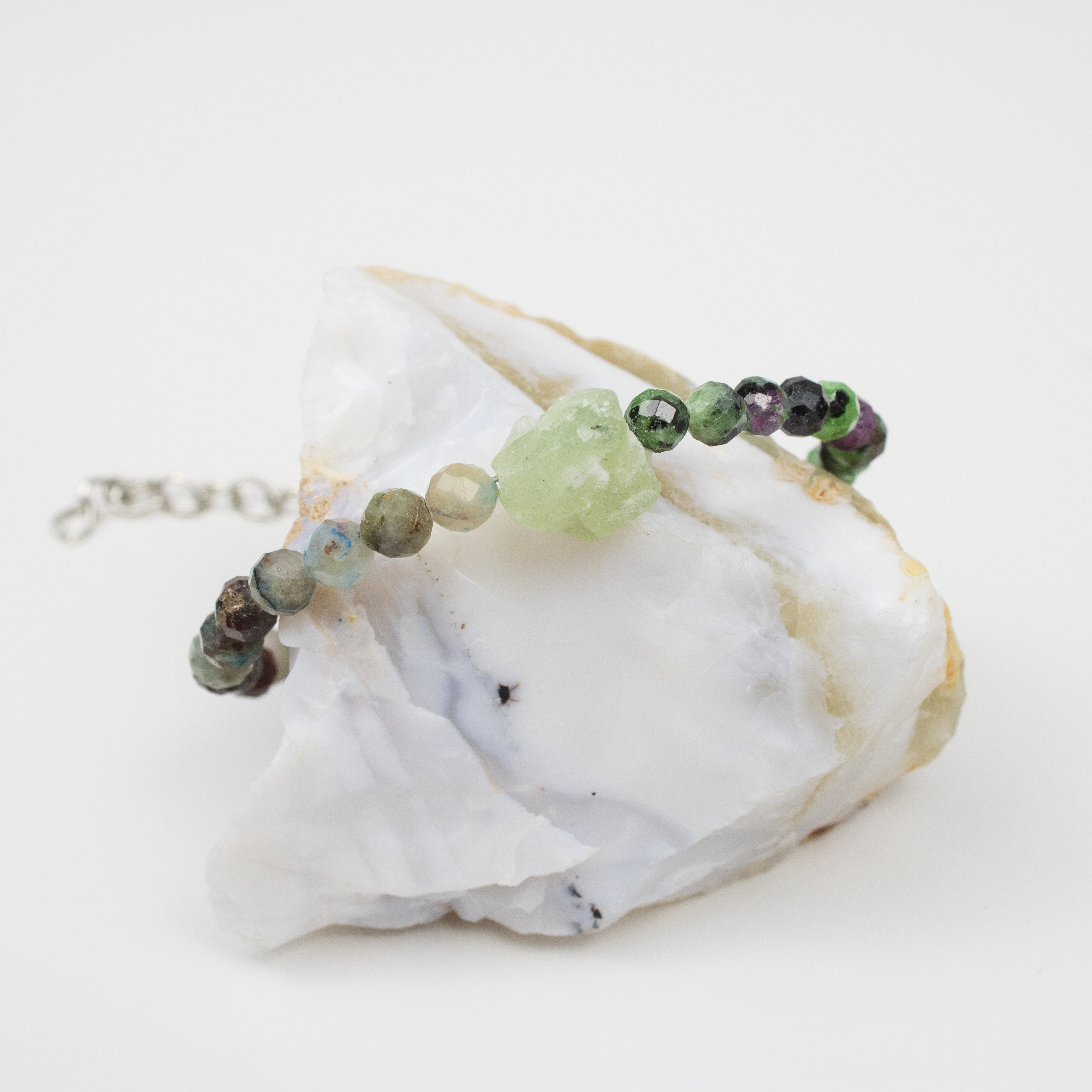 Bransoletka Prehnit Chrysokolla Epidot na łańcuszku_.png